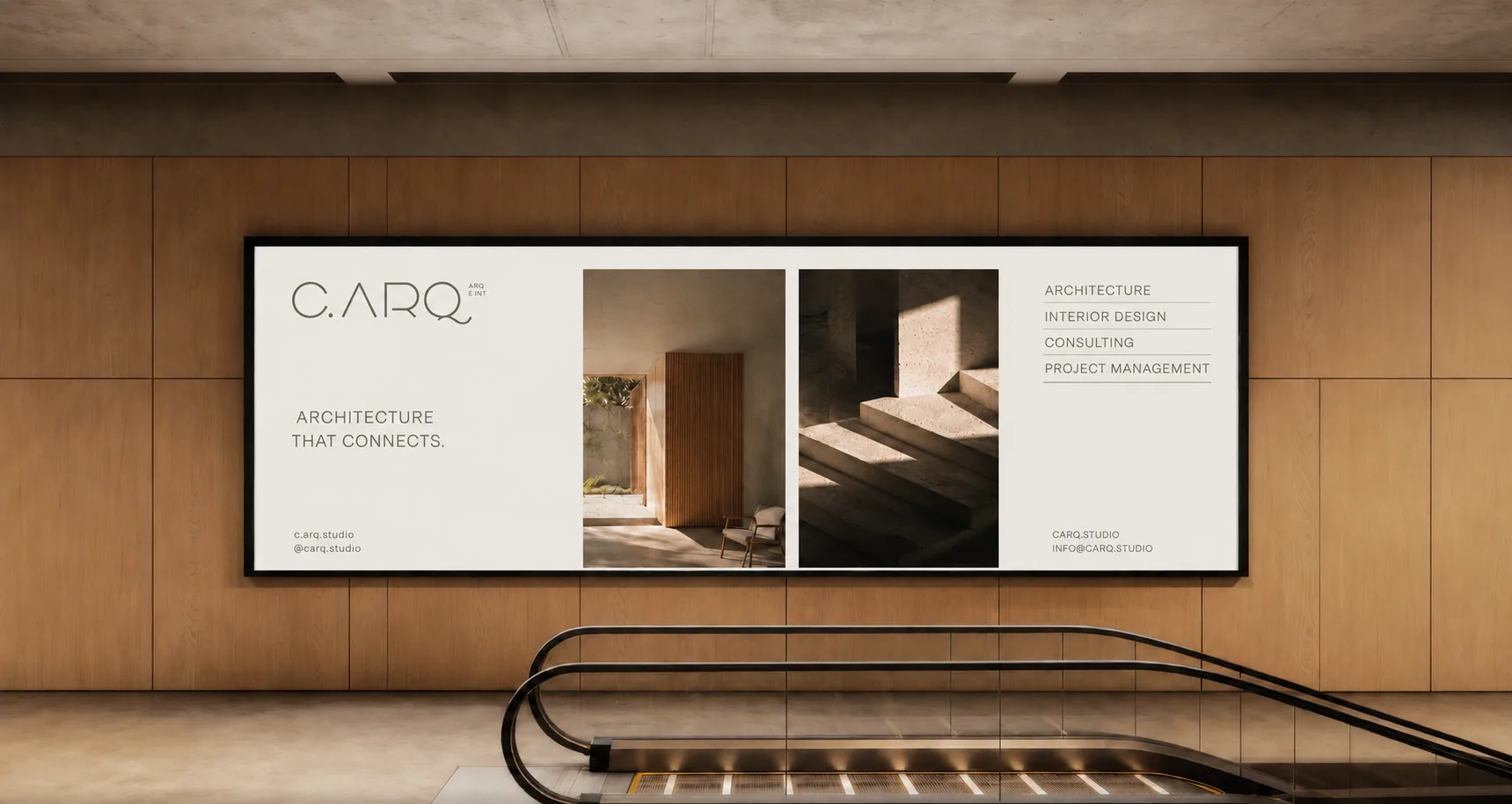 Campanha institucional C.ARQ em ambiente urbano